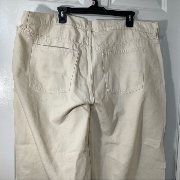 Old Navy Beige Wide-Leg Pants mid rise baggy wide leg size 20 NWT. - Picture 6 of 13